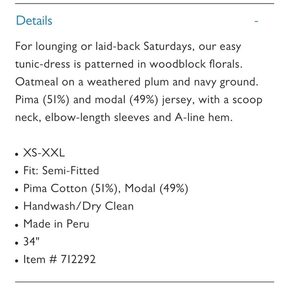 Peruvian Connection | Eloise Dress, Long Sleeve, Jersey Knit, Large - Picture 9 of 13